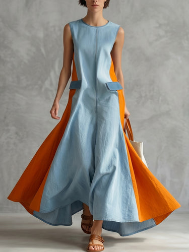 orange contrast dresses MINKPINK Jacques Contrast Orange Midi Dress