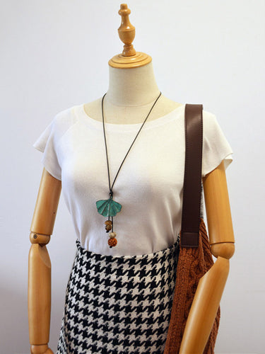 Accessori a forma di foglia di legno vintage in legno