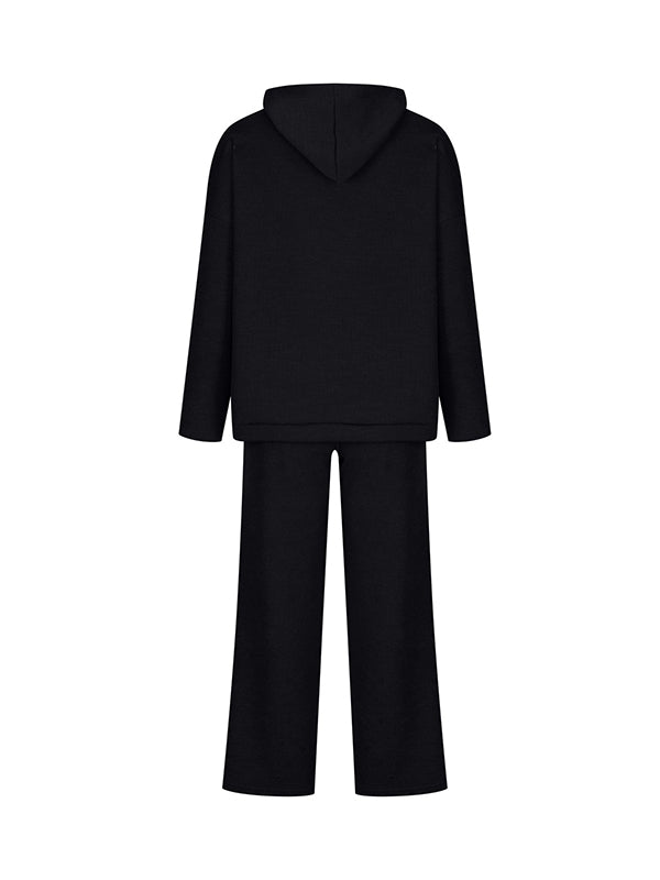 Solid Color Fashion Round Neck Knit Long Sleeve Sweater
