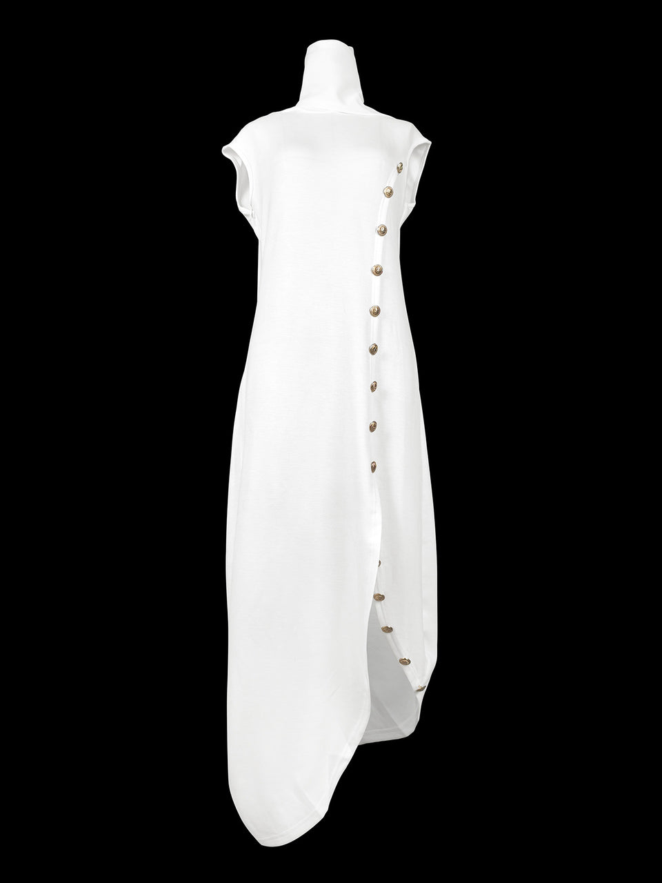 Fashion Long Sleeve Shawl Collar Plain Loose Maxi Dress