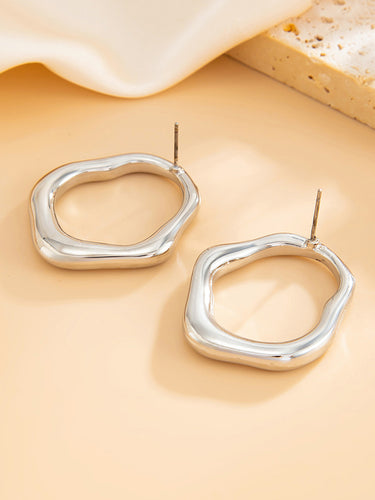 1719093 Irregularity Shiny Earrings Accessories