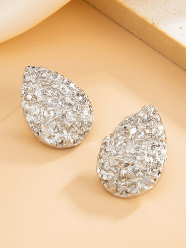 1718615 Geometric Shiny Water Drop Earrings Accessories