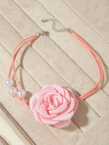 1784699 Three-Dimensional Flower Necklaces Accessories