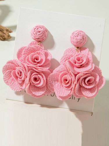 1786542 Flower Shape Drop Earrings