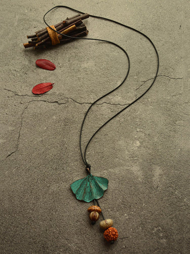 Accessori a forma di foglia di legno vintage in legno