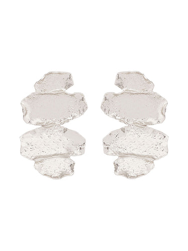 1715171 Irregularity Chains Shiny Earrings Accessories