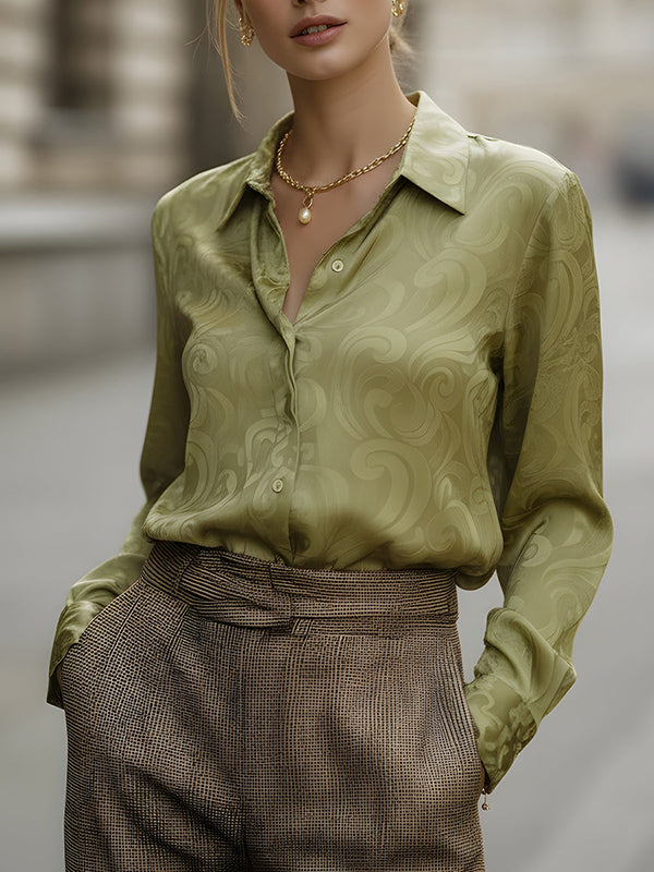 Groen overhemd met print