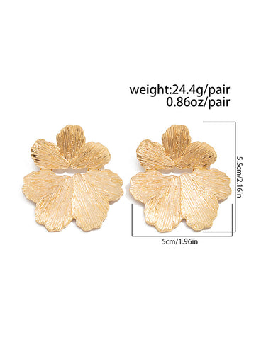 1729177 Irregularity Flower Shape Earrings Accessories