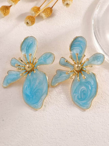 1750122 Irregularity Flower Shape Earrings Accessories