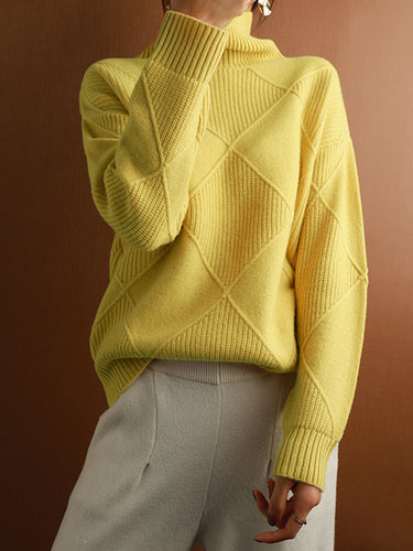 Tops di maglione a tornio lungo a strisce a strisce a strisce a righe casual
