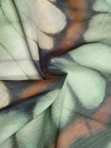 Balloon Sleeves Long Sleeves Big Hemline Contrast Color Pleated Print Zipper Stand Collar Maxi Dresses