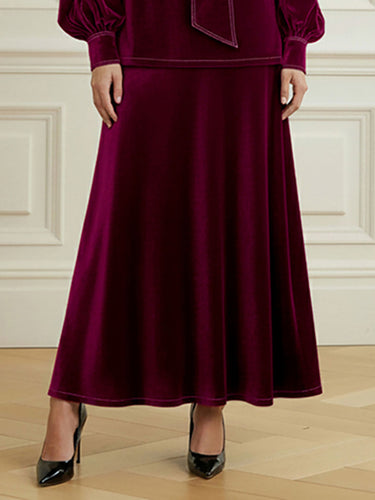 A-Line Loose Solid Color Skirts Bottoms