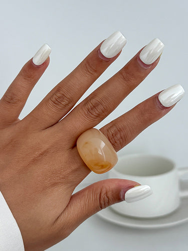 1718708 Geometric Shiny Slightly Sheer Rings Accessories