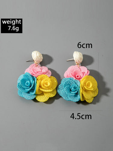 1786519 Flower Shape Drop Earrings