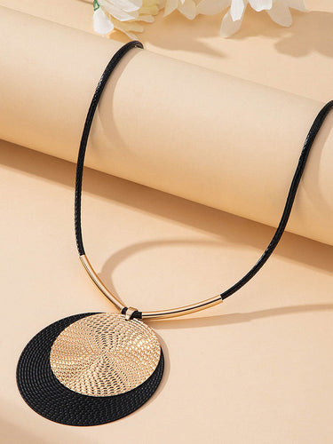 1758073 Geometric Round Cut Earrings Accessories Necklaces Accessories Two Pieces Set