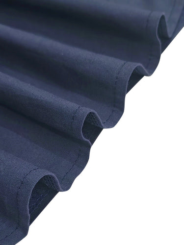 A-lijn losse zakken in contrasterende kleuren Split-joint Maxi-jurken met ronde hals