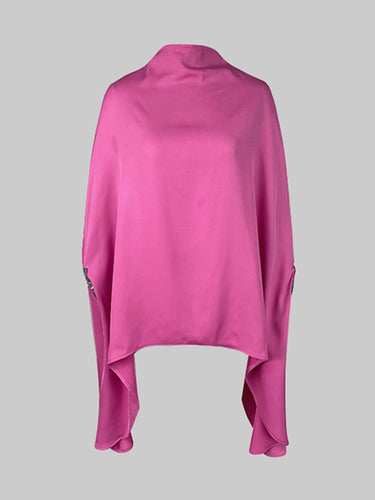 Maniche da batwing clipping irregolari a colori solidi camicie camicie camicie top