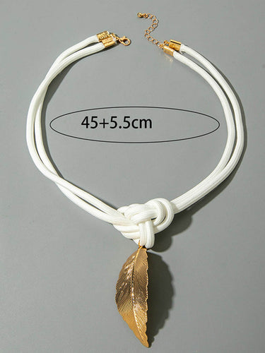 1786599 Geometric Leaves Shape Necklaces Accessories