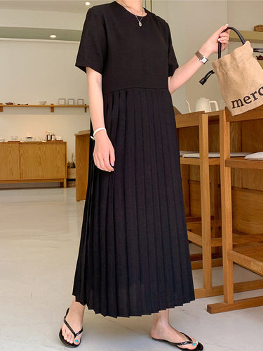 Urban Ruffled Split-Gelenk hoher Taille Kurzärmel Midi Kleid