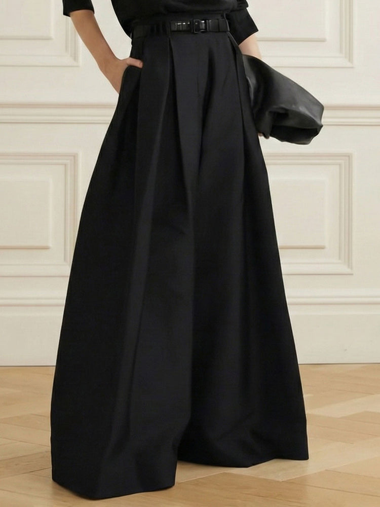 Wijde zwarte broek voor verzorgde outfits