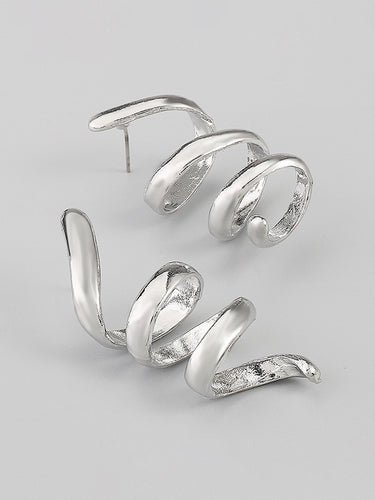 1491114 Solid Color Spirality Earrings Accessories