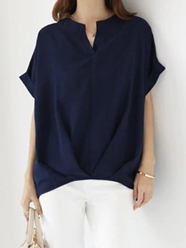 Toppe time a v-torte con colore a Viello a pieghe più sciolte