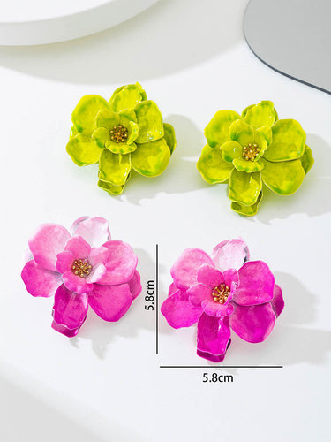 1732213 Flower Shape Earrings Accessories