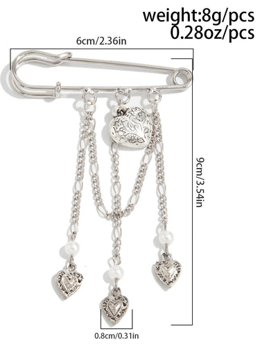 1782069 Heart Shape Brooch Accessories