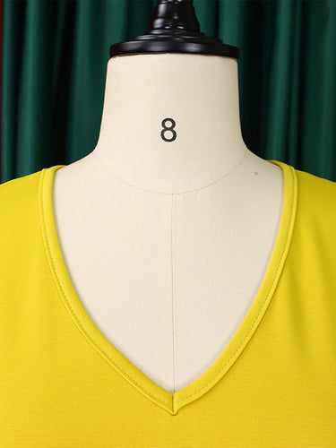 Recorte irregular PLUS TAMANHO CINELOD SOLID ROUNCE ROUNCE MIDI DRESS