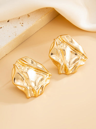 1719081 Irregularity Shiny Earrings Accessories