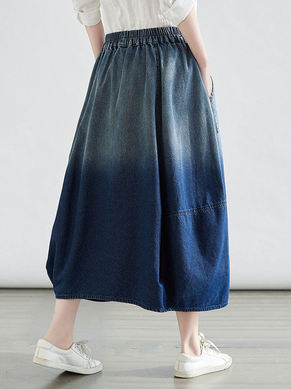 Loose Elasticity Gradient Skirts – Uoozee official