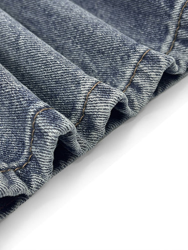 Wide Leg Bow-Embellished Contrast Color Jean Pants Bottoms