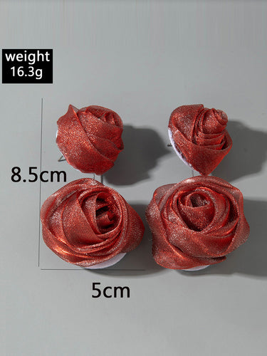 1786511 Flower Shape Drop Earrings