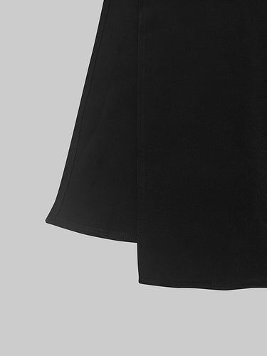 1654546 Long Sleeves Buttoned See-Through Solid Color Split-Side Lapel Maxi Dresses Shirt Dress