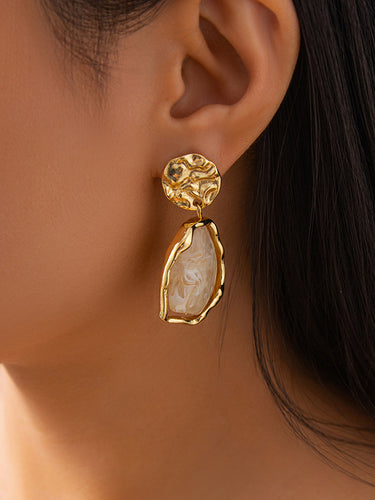 1718930 Irregularity Geometric Shiny Earrings Accessories