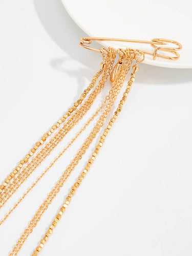 1782106 Tasseled Water Drop Brooch Accessories