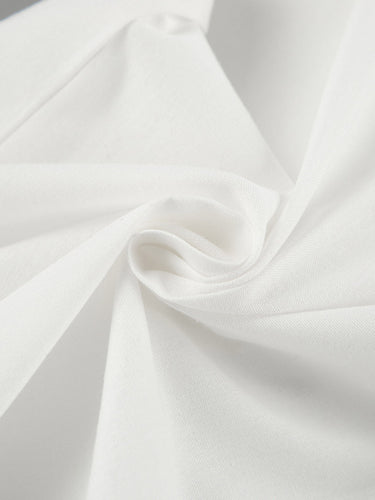 1742249 Elasticated Waist High Waisted Pleated Solid Color Split-Joint Pants