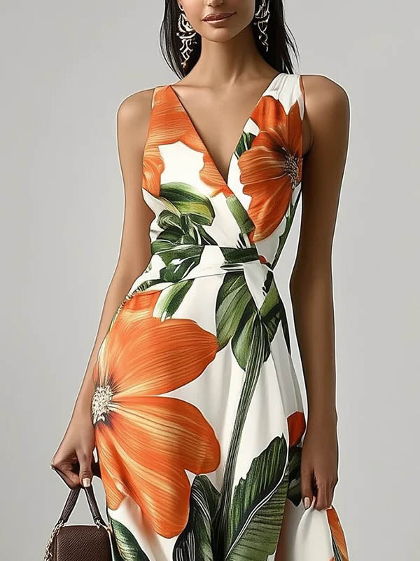 Long Sleeves Loose Solid Color Split-Joint Lapel Maxi Dresses
