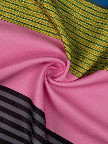 Lose Weitbeinkontrast Farbkordelgedruckte Streife Casual Hosenboden Hose