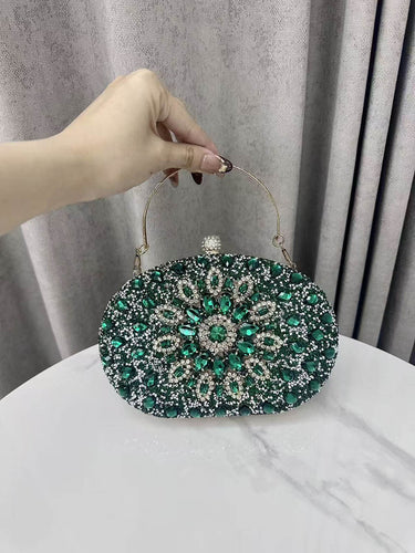 1740446 Geometric Rhine Stones Shiny Evening Bags & Clutches