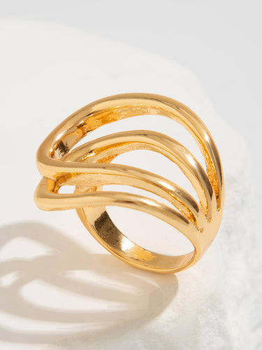 1716470 Irregularity Geometric Shiny Rings Accessories