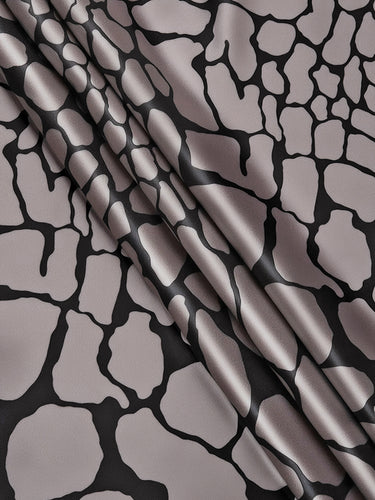 Maniche lunghe a base di contrasto abbottonato a contrasto con le camicette con camicette con legno stampato in pelle di serpente