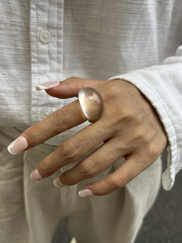 1718753 Geometric Shiny Slightly Sheer Rings Accessories