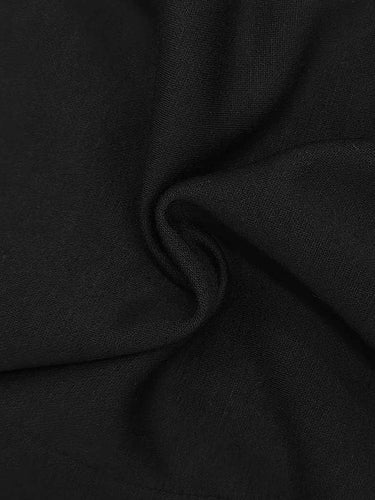Camiseta sin mangas con cuello redondo y borlas de color liso sin mangas
