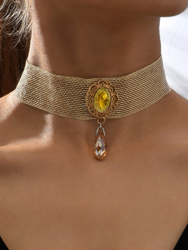 Collares de collares delicados geométricos huecos brillantes de unión de articulación