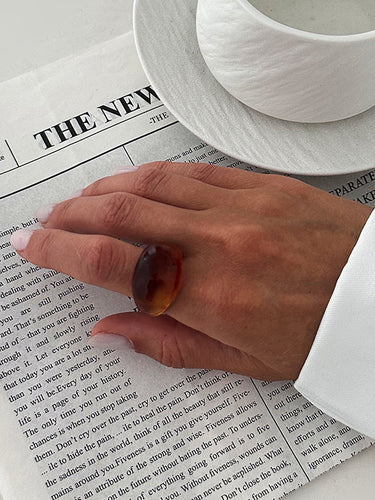 1718689 Geometric Shiny Slightly Sheer Rings Accessories