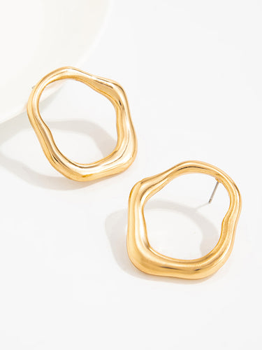 1719094 Irregularity Shiny Earrings Accessories