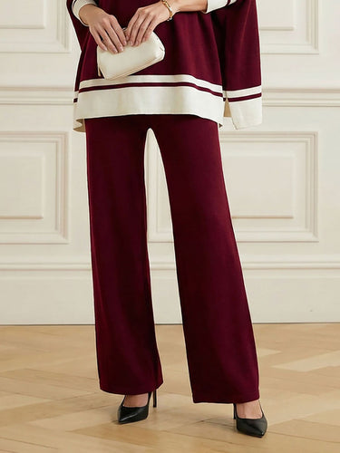 Wide Leg Solid Color Pants Trousers