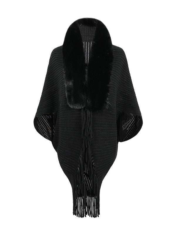 Batwing Sleeve Solid Color Pocket Cardigan