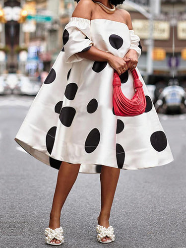 A-LINE POLKA POLKA POLKA POLKA Split-articulación fuera del hombro Midi Midi Vestidos